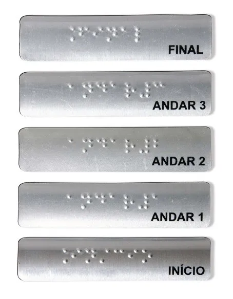 Placa em braille preço
